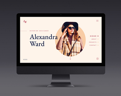 Alexandra Ward interior design personal site portfolio webdesign website