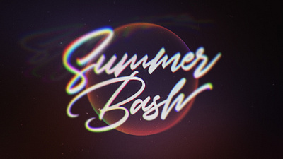 Summer Bash 2020 chromatic aberration design event promotion graphic design logo