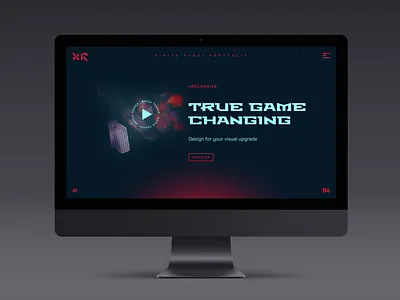 Nikita Rybai Portfolio cyberpunk designer futuristic pesonal site portfolio sci fi webdesign