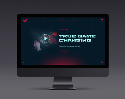 Nikita Rybai Portfolio cyberpunk designer futuristic pesonal site portfolio sci fi webdesign