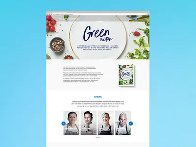 American Express - AmexForFoodies - Green Edition american express americanexpress chefs foodies interface plant based ui vegetarian