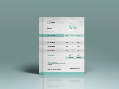 Invoice graphic design invoice