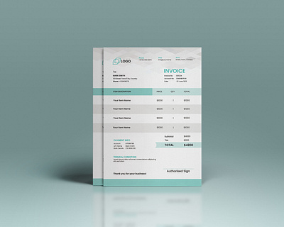Invoice graphic design invoice