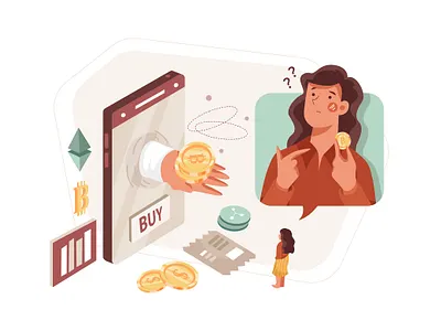 How to Buy Bitcoin Illustration concept exchange