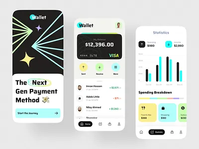Finance Banking App Design app design app ui bank app banking banking app finance app financial app imran ios app design minimal mobile app mobile app ui mobile banking app mobile ui design orizon payments ui design user experience user interface wallet app