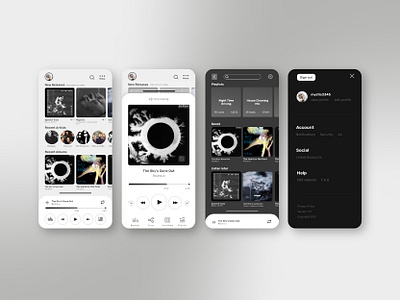 Music app layout music app streaming ui design