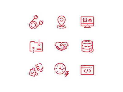 Software Development Icons design icons illustration software tech technology