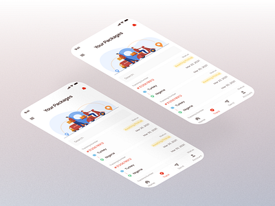 Track Packages design illustration logistics mobile app design mobile ui package track user interface design