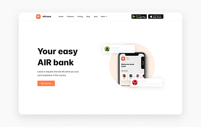 AIR Bank for web bank banking branding design figma illustration logo online banking ui vector web web site