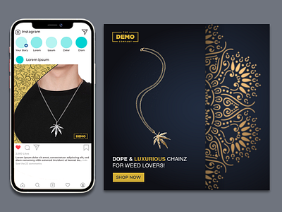 Jewelry Banner Design banner ad banner design instagram banner instagram post jewelry jewelry banner jewelry post ornament ornament banner social banner social media design