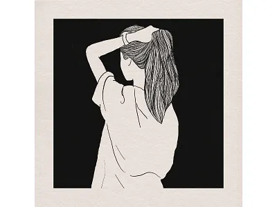 Life Lines V art beauty black and white design drawing fashion girl hair illustration ira swatimanish line art lines strokes women