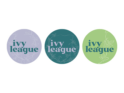 "Ivy League" Baby Shower Buttons colors logo typography