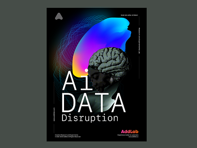 Poster 2021 ai data disruption gradient graphic design illustration poster