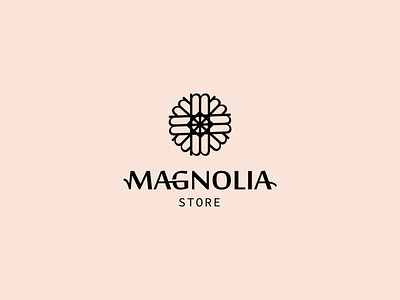 Magnolia store logo arabic arabic brand brand brand identity branding design graphic design hand writing identity illustration logo logo brand logo design logo icon store symbol wommen brand