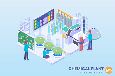 Isometric Chemical Plant Concept Illustration 3d 3d animation 3d art 3d character 3d illustration animation app branding concept design graphic design illustration isometric logo motion graphics page ui web design web development website