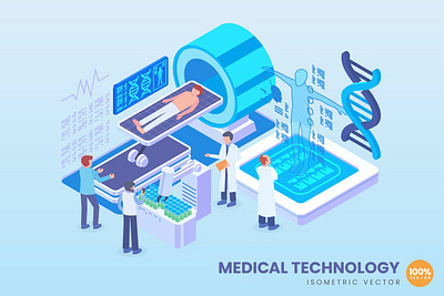 Isometric Medical Technology Concept 3d 3d animation 3d art 3d character 3d illustration animation app banner branding concept design development graphic design illustration logo motion graphics page ui web design website