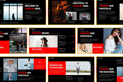 TRADESK Presentation Template clean colorful company corporate google slides keynote modern multipurpose multipurpose template photography pitch deck portfolio powerpoint presentation studio template unique web design web development website