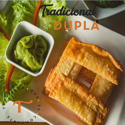 Tradicional dupla - Tradición Restaurant facebook post food illustrator photoshop product photography promo typhography