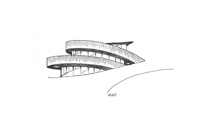 The Spiral architecture design design thinking drawing pen and ink