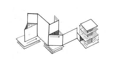 Fun with boxes & arrows architecture design doodle drawing pen and ink sketching structure