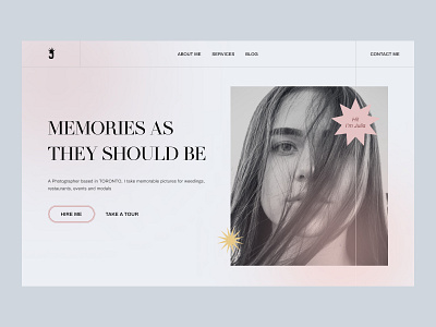 Julia - Personal website homepage design landing page personal portfolio photographer portfolio retro ui ui design uidesing uiinspiration web design webdesign website design
