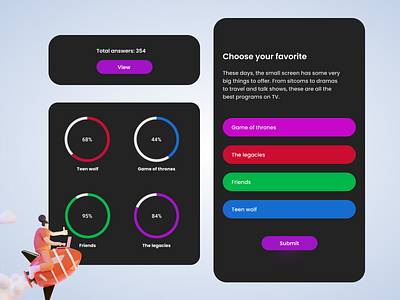 Design of poll design figma illustration ui ux