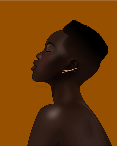 Adut Akech adobe design graphicdesign illustration portrait vector