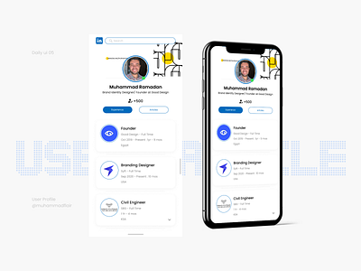 Daily ui 06 | User Profile branding design icon minimal ui ux