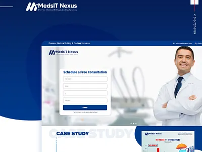 Landing Page Design - UI/UX creative doctor graphic design landing page medical medical billing minimal minimalist ux ux design webpage