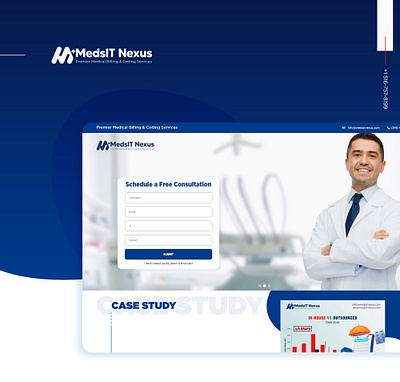 Landing Page Design - UI/UX creative doctor graphic design landing page medical medical billing minimal minimalist ux ux design webpage