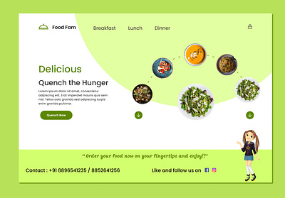 Food Fam design icon illustration typography ui ux