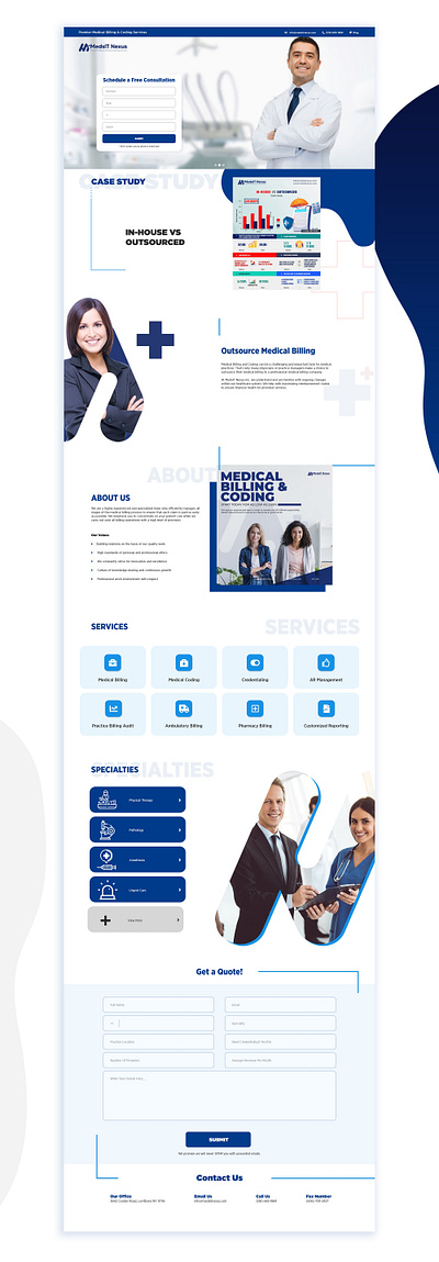 Landing Page Design - UI/UX- Medical Webpage doctor landing page webpage