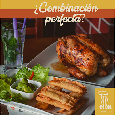 Combinación perfecta - Tradición Restaurant facebook post food illustrator photoshop product photography typhography