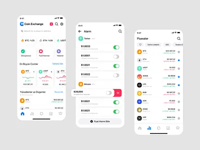 Coin Exchange app bitcoin branding coin crypto design ui