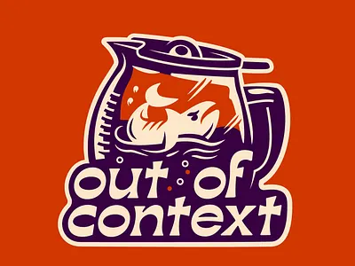 Out of Context design doodle drawing illustration logo typography vector