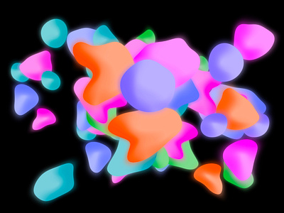 An exploration of liquid design 3d blobs illustration liquid