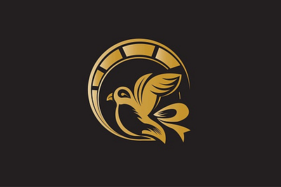 Golden Bird Logo graphic design logo