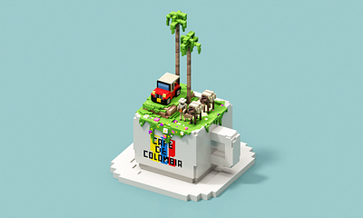 Salento illustration magicavoxel pixel voxel voxel art voxelart