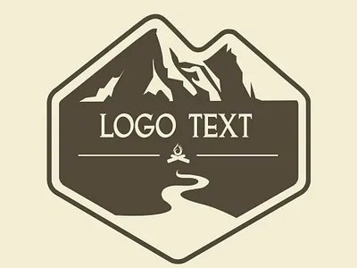 Mountain Woodfire Creek Logo graphic design logo