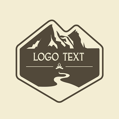 Mountain Woodfire Creek Logo graphic design logo