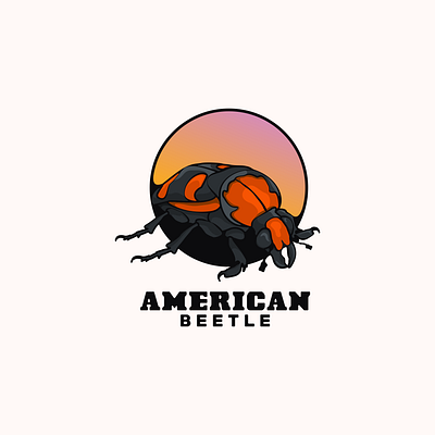 american beetle american animals animation beetle branding design flat illustration logo typography ui ux vector