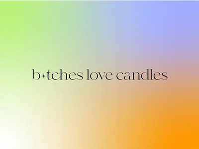 B*tches Love Candles - Logo & Brand Identity brand identity branding branding design candle brand identity candle logo candle logo design candle packaging colorful logo minimal brand minimal logo modern logo packaging design visual identity