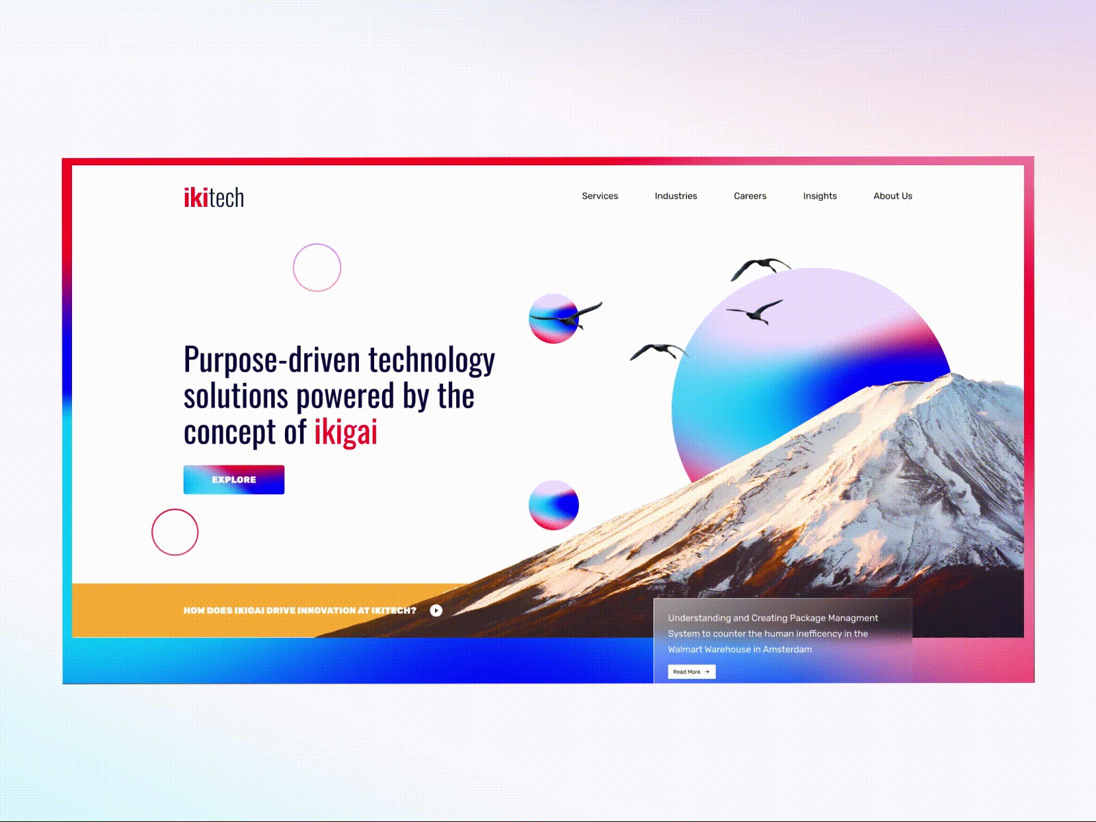 Mesh Flow! animation blue clean gradient hero header interaction mesh micro interaction minimal motion graphics ui ux web website