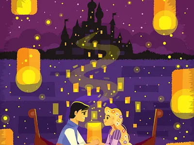 Tangled animation disney i see the light illustration lanterns poster rapunzel tangled walt disney