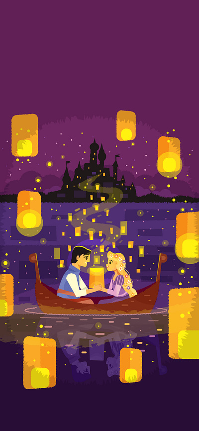 Tangled animation disney i see the light illustration lanterns poster rapunzel tangled walt disney