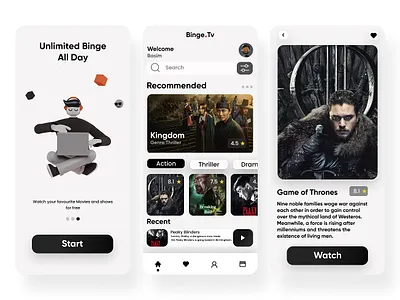 Entertainment App Ui concept