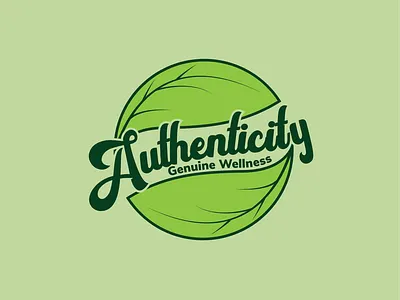 Authenticity logo design authentic authenticity branding design graphic design green illustration leaf logo typography vector