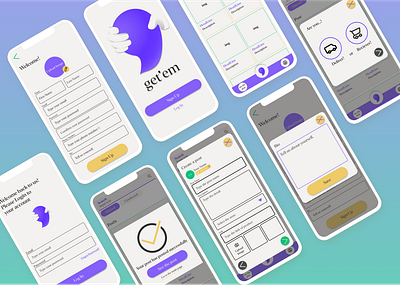 get'em, UIUX Design app design branding canada design designer figma graphic design illustration logo motion graphics product designer typography ui ux ux designer vancouver vector xd