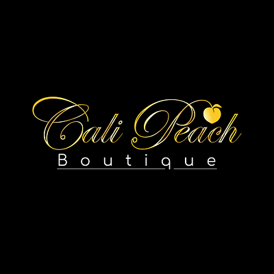 Cali Peach boutique branding design illustration logo peach typography vector