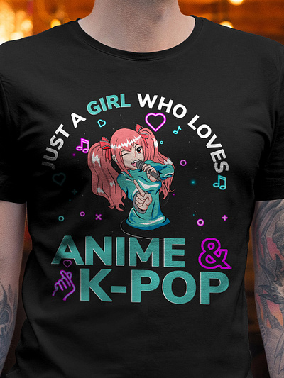T shirt Design anime branding design graphic design illustration korean modern sing t shirt typography vector